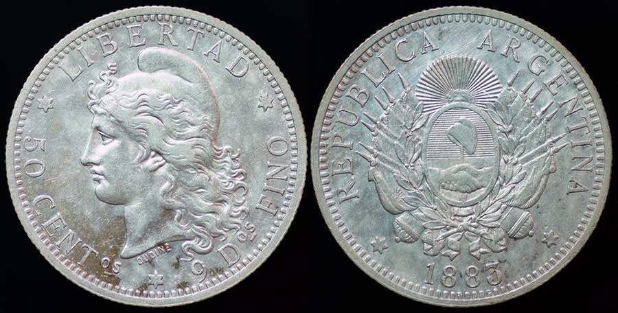Argentina - 50 Centavos 1883
