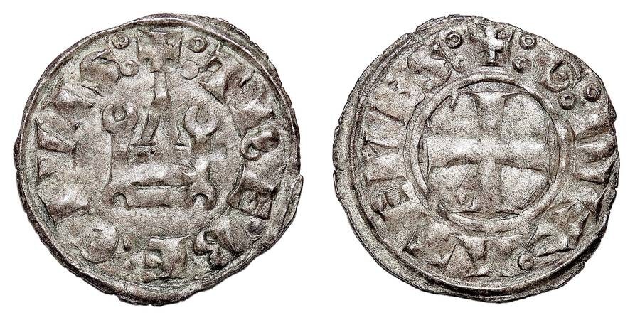 ATHENS (DUCHY)~AR Denier 1280-1287 AD