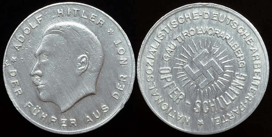 Austria - Nazi Offering Schilling - Hitler Portrait
