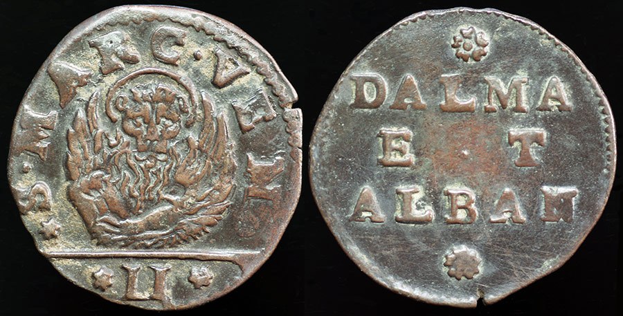 Dalmatia & Albania, 2 Soldi - Venice 1691 - 1709