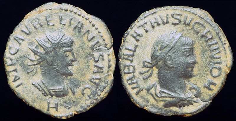 Rome - Aurelian & Vabalathus Antoninianus