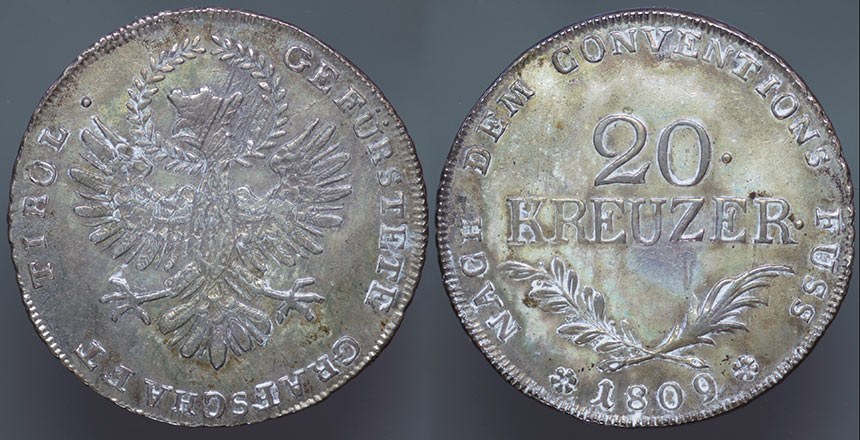 Andreas Hofer Rebellion - 1808 20 KREUZER