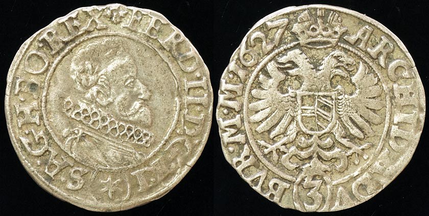 Austria 3 Kreuzer 1627