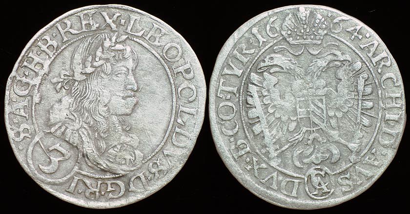 Austria 3 Kreuzer 1664