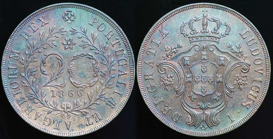 Azores 20 Reis 1866
