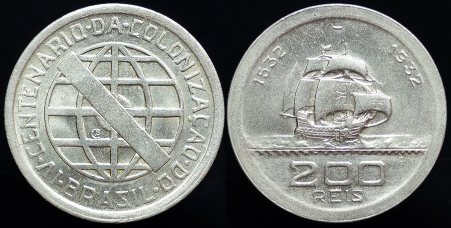 Brazil 200 Reis 1932 - 400th Anniversary of Colonization