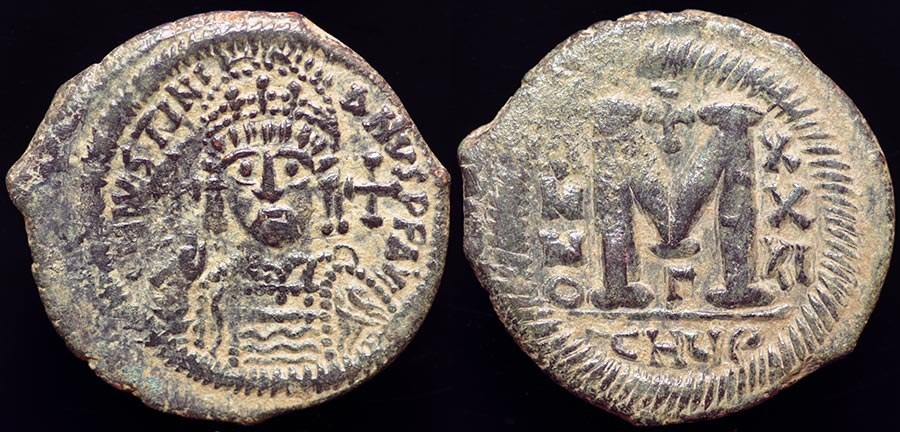 Justinian I - Follis - Theoupolis