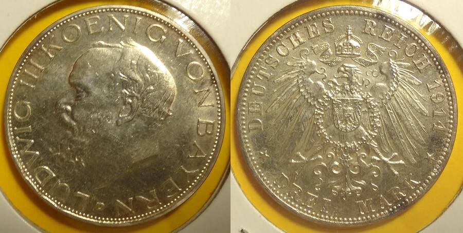 Bavaria 1913 3 Mark