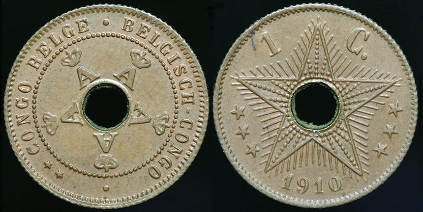 Belgian Congo 1 Centime 1910