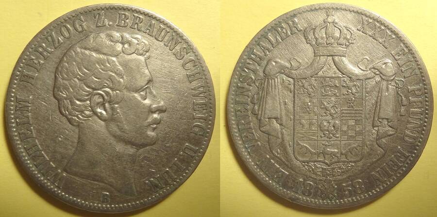 Brunswick-Wolfenbüttel 1858 1 Thaler