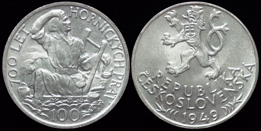 Czechoslovakia - 100 Korun 1949 - Mining