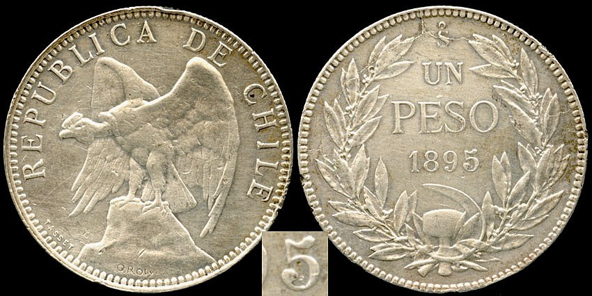 Chile Peso 1895