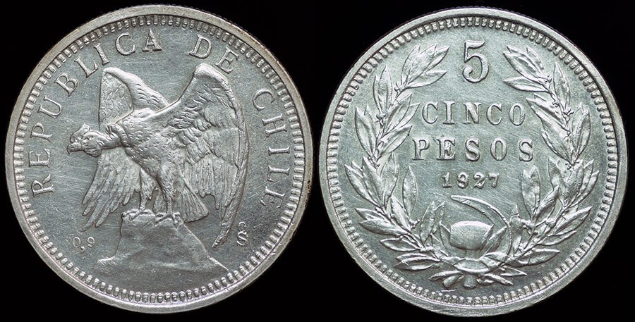 Chile - 5 Pesos 1927