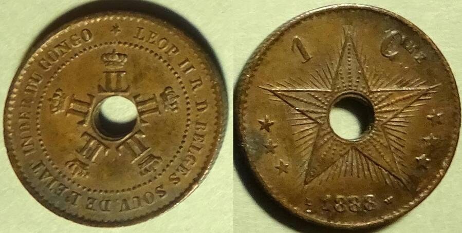 Congo Free State 1888 1 centime
