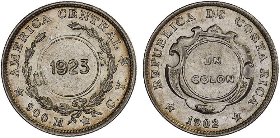 Costa Rica - Un Colon c/s 1923