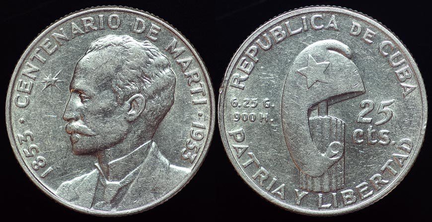 Cuba - Marti 25c 1953
