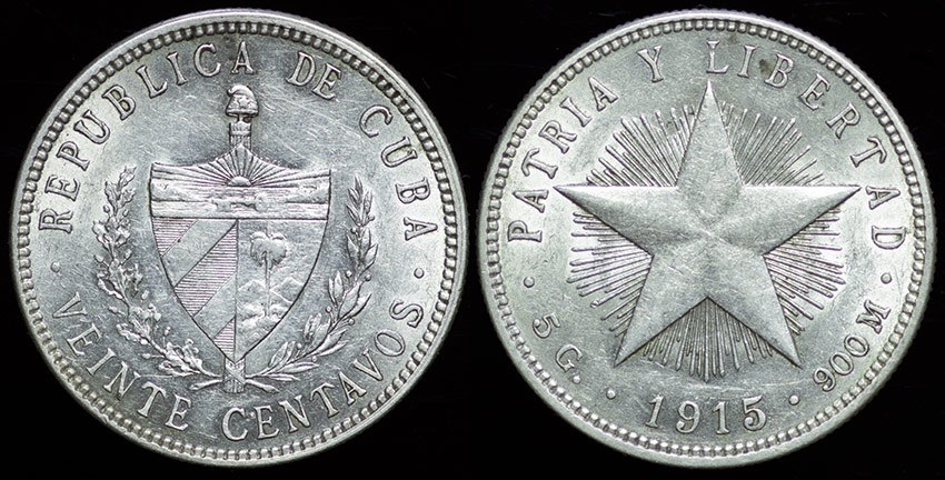 Cuba - 20 Centavos 1915