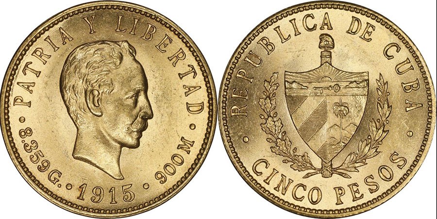 Cuba - 5 Pesos 1915 Jose Marti