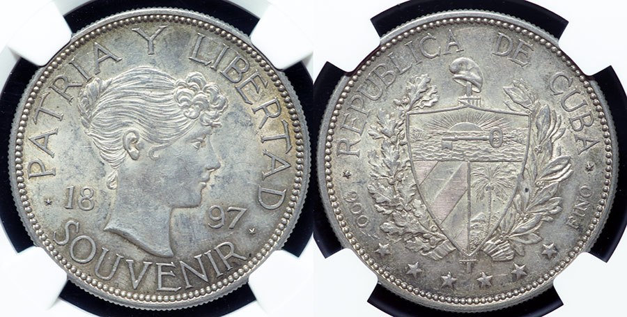 Cuba - Souvenir Peso 1897