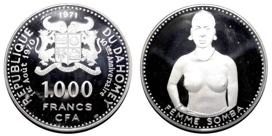 DAHOMEY~1,000 CFA Francs 1971