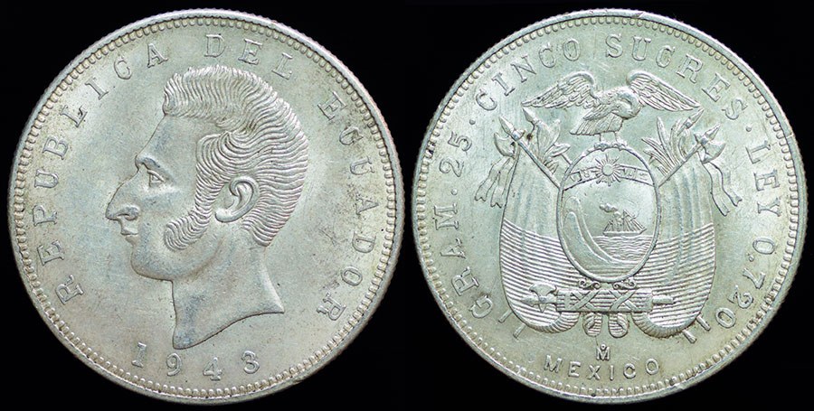Ecuador - 5 Sucres 1943