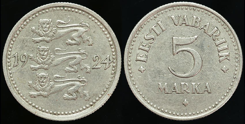 Estonia 5 Marka - 1924