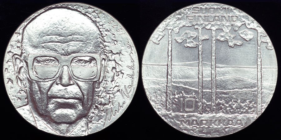 Finland - Kekkonen 75th B'day - 10 Markkaa 1975