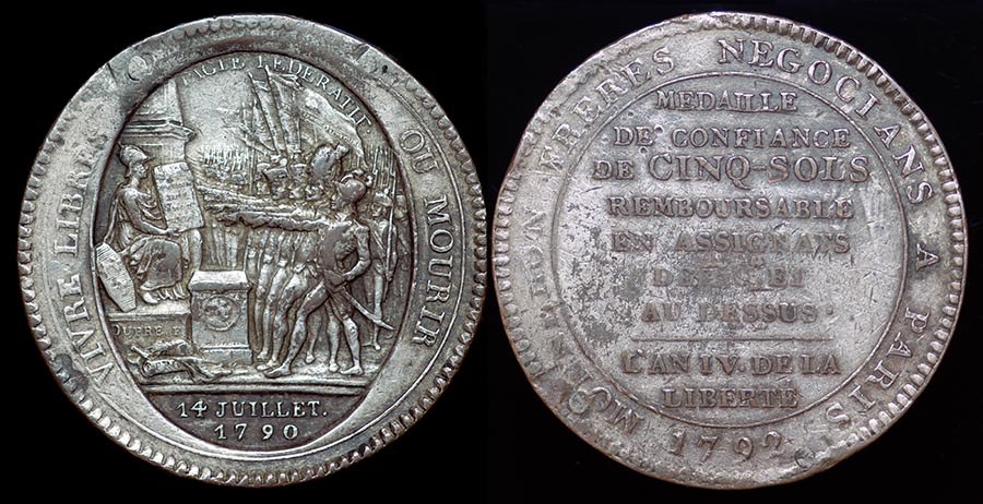 French Revolution 5 Sols - Silver