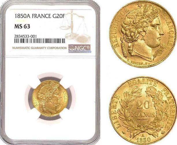 France - 20 Francs CERES 1850A