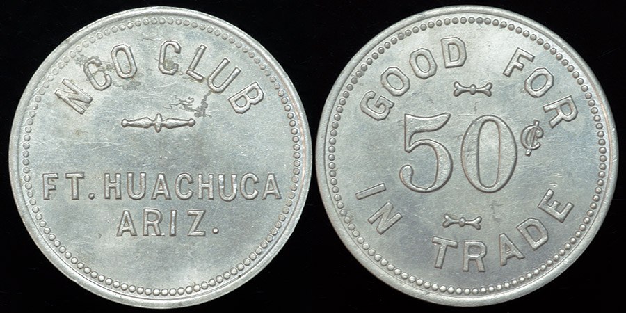 Ft. Huachuca AZ - NCO CLUB 50c