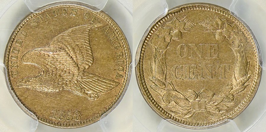 Flying Eagle Cent - 1858 Small Letters - MS 62