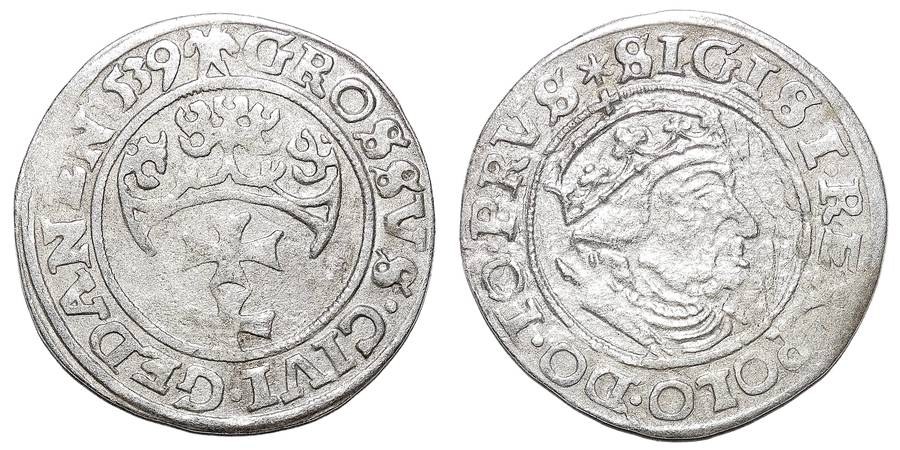 GDANSK/ DANZIG (MUNICIPAL)~AR Groschen 1539