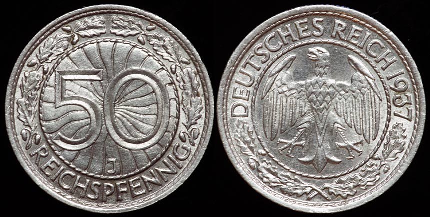 Germany 50 Pf 1937 J