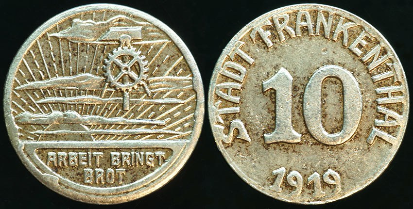Germany - Frankenthal - 10 Kriegsgeld 1919