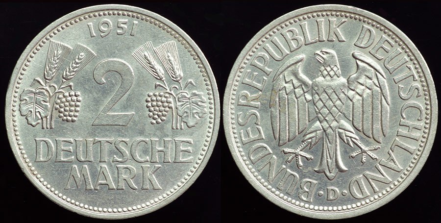 Germany - 2 Mark 1951D