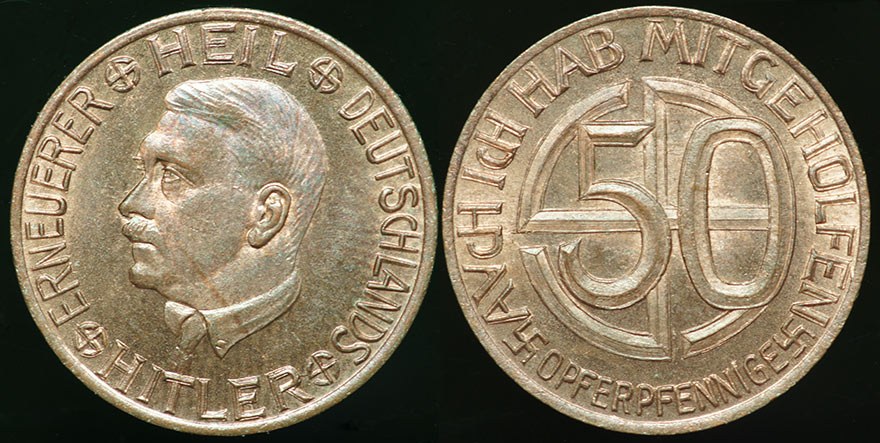 Hilter - 50 Opferpfennige Copper