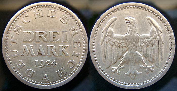 Weimar 3 Mark - 1924