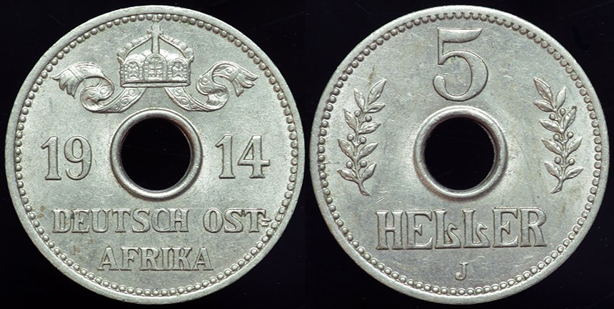 German E. Africa 5 Heller