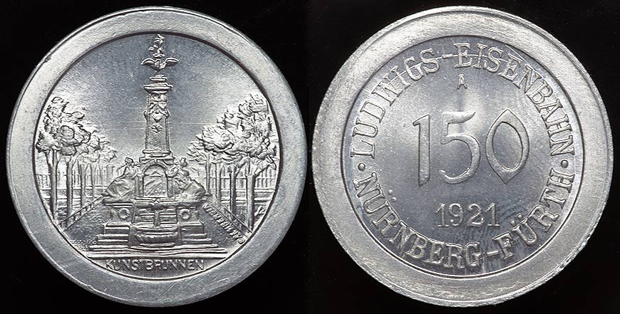 Nurnberg - 1st German Railroad, 1921