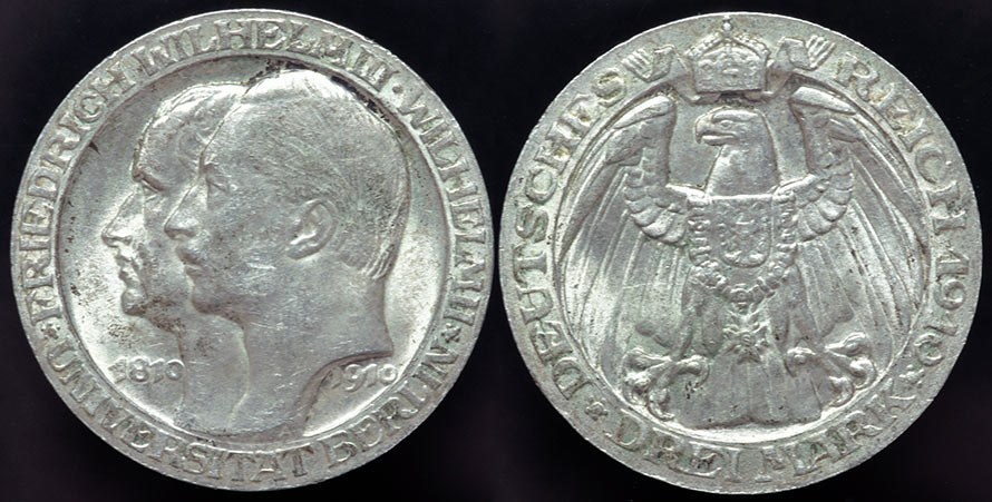 Germany - Prussia 3 Mark 1910