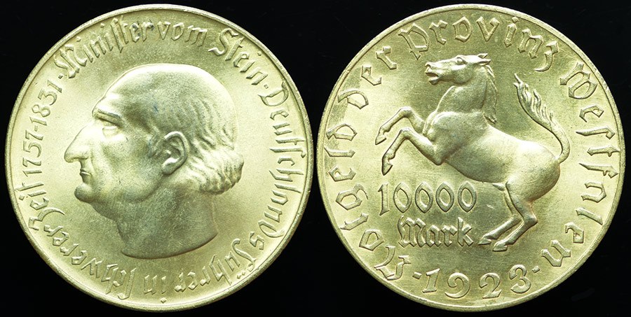 Germany - Westphalia 1923 10,000 Marks