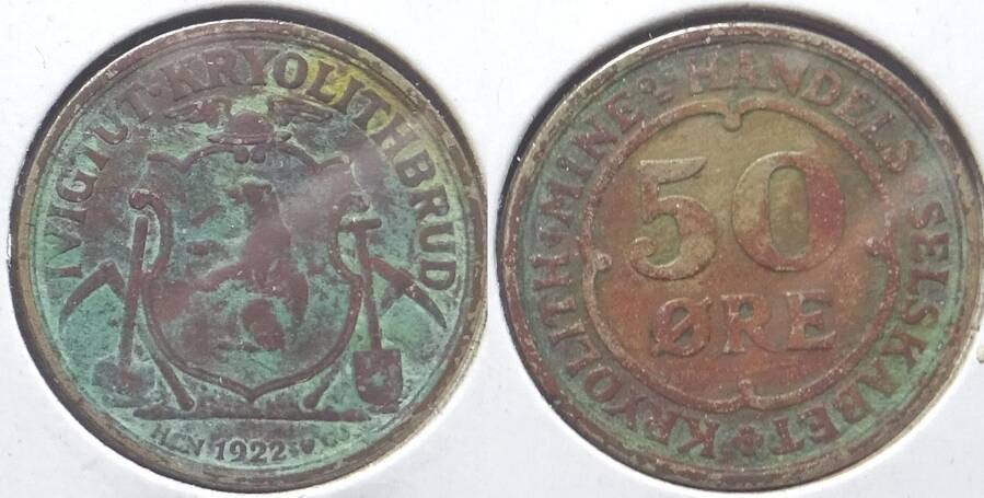 Greenland Token 1922 25 øre