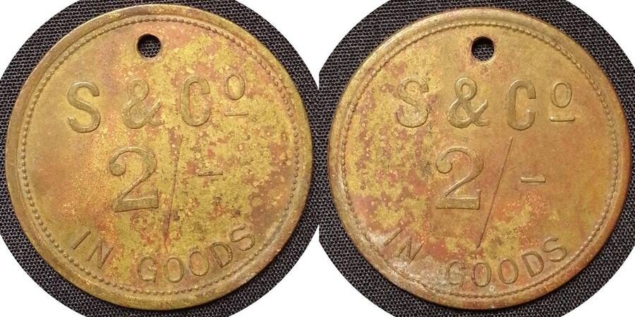 Griqualand ca1920 2/- Token Strachan and Co