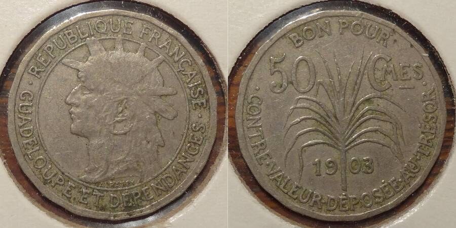 Guadeloupe 1903 50 centimes