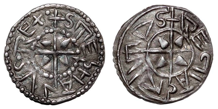 HUNGARY (KINGDOM)~AR Denar 1000-1038 AD