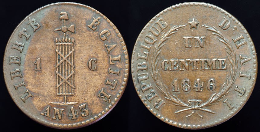 Haiti 1 Centime 1846