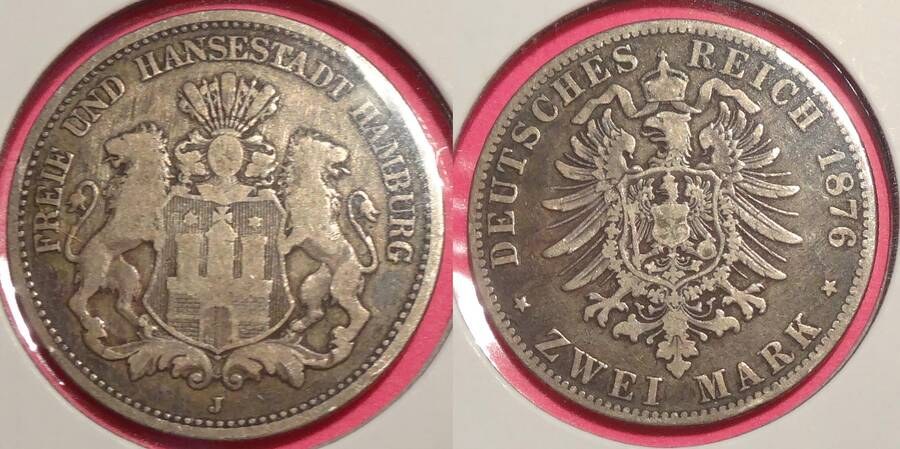 Hamburg 1876-J 2 Mark