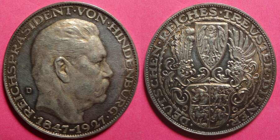 Germany Hindenburg Medal by Goetz 1927