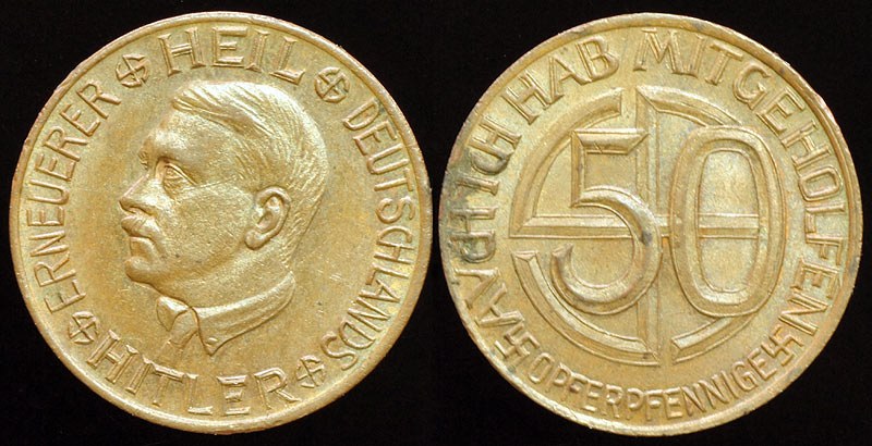 Hitler 50 Opferpfennige - RARE