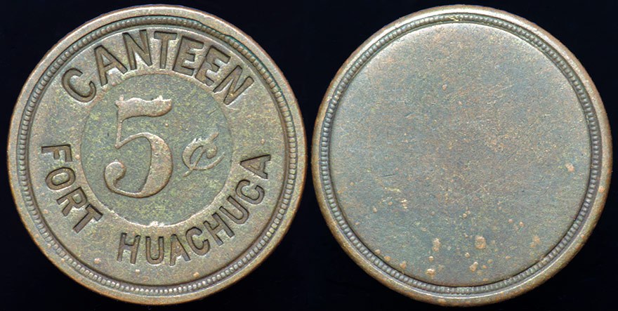 Ft Huachuca AZ Canteen 5 Token - 1888